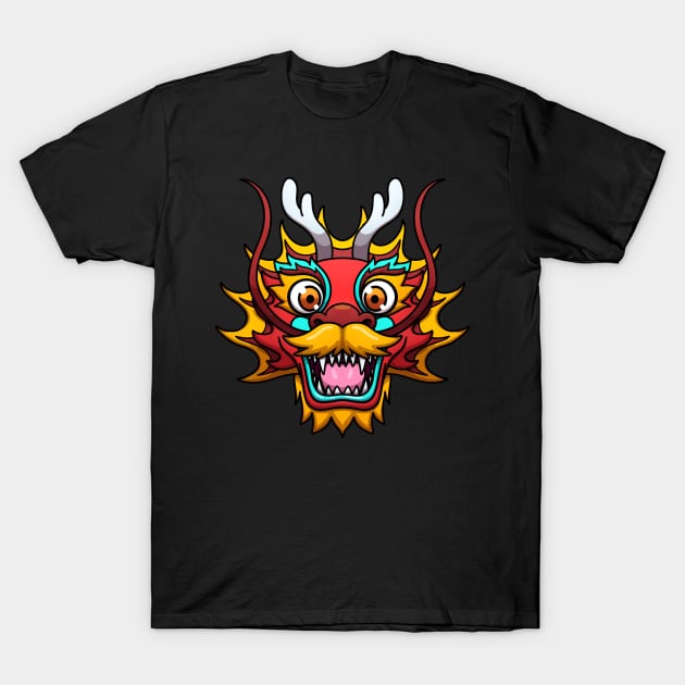 Dragon Dance Head T-Shirt by TheMaskedTooner